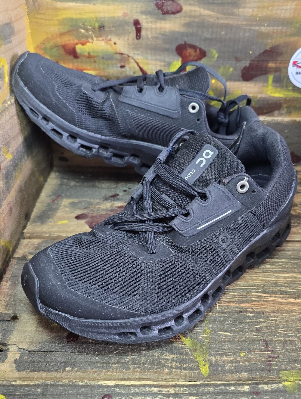 ON Cloud Cloudstratus Women's Running Sneakers, Black , Size 6 Used